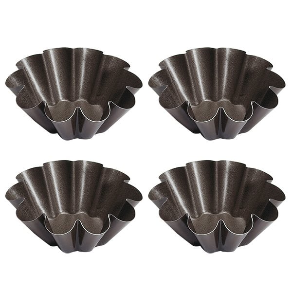 4 Moules Ă briochettes individuels 8 cm Gobel