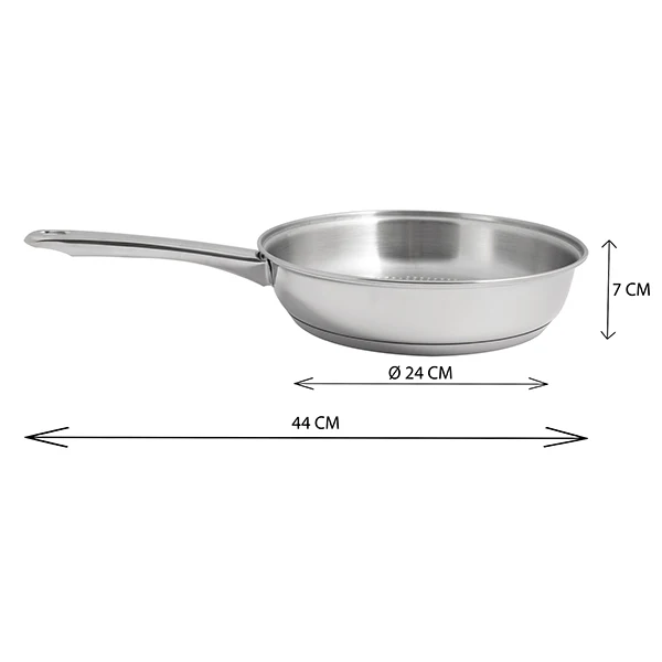 Poêle tout inox avec fond grill 24 cm Artame - Image 6
