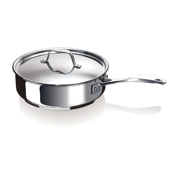 Sauteuse tout inox Chef 24 cm et couvercle Beka