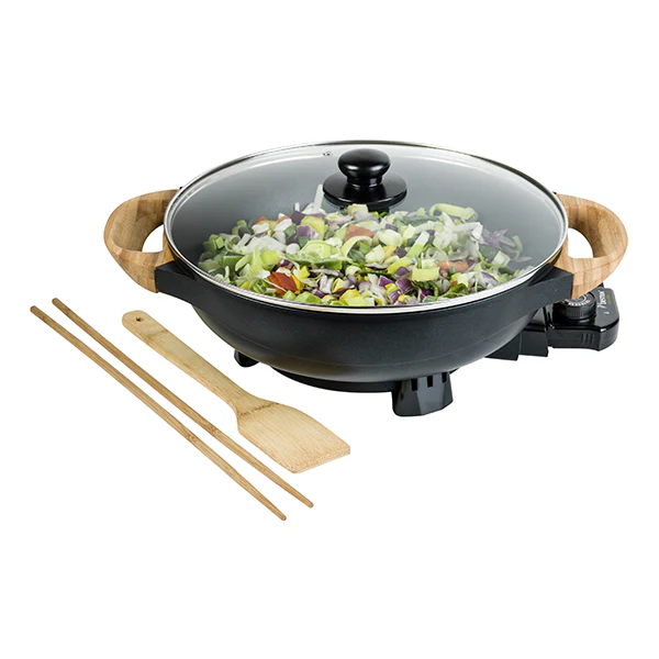 Wok électrique avec couvercle en verre 1500 W Bestron - Image 5