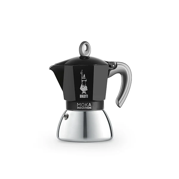 Cafetière italienne moka plaque induction noir 6 tasses Bialetti