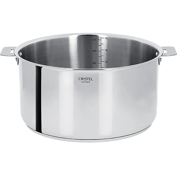 Faitout inox Casteline sans manche 24 cm Cristel