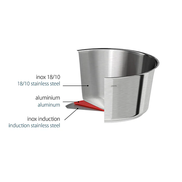 Casserole inox 1826 18 cm Cristel - Image 5