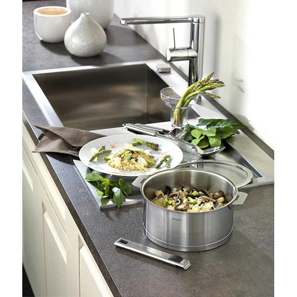 Casserole inox Strate sans manche 20 cm Cristel - Image 2