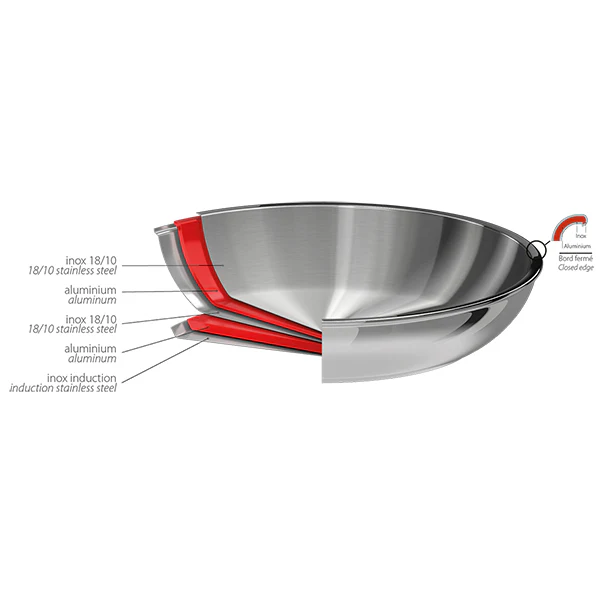 Poêle tout inox Casteline sans manche 28 cm Cristel - Image 6