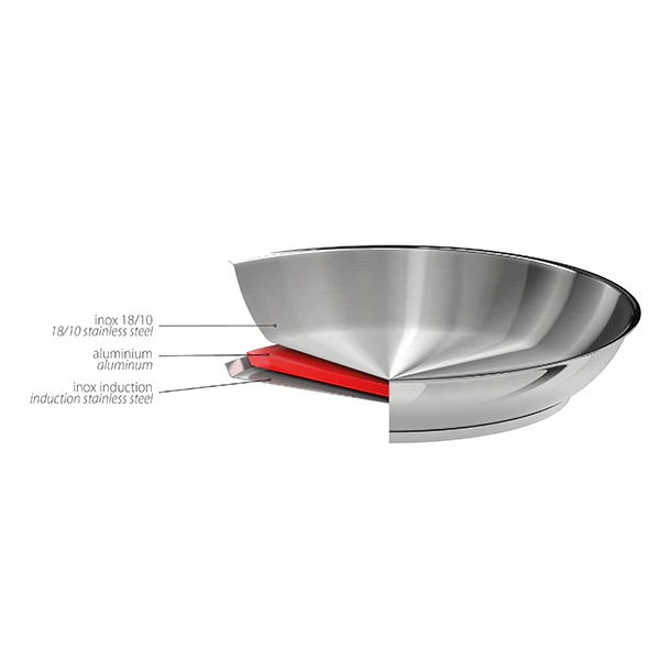 PoĂȘle tout inox Mutine sans manche 26 cm Cristel - Image 4