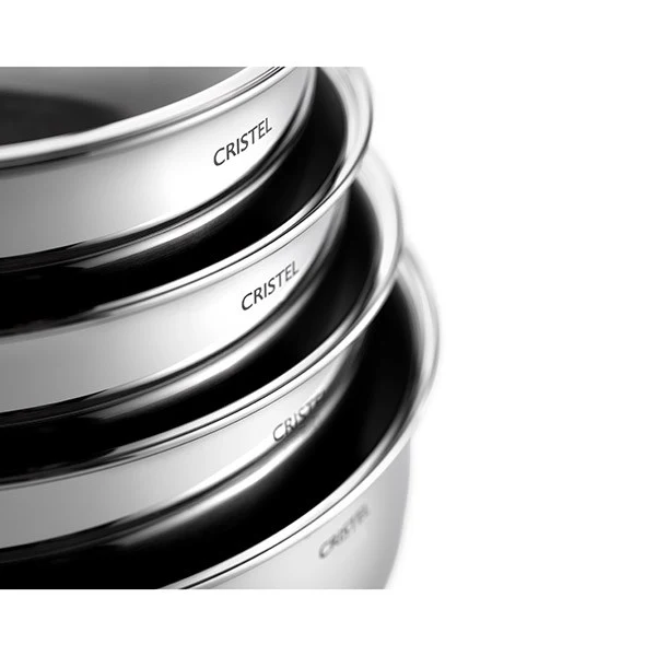 Poêle sautoir tout inox Castel'Pro 24 cm Cristel - Image 3