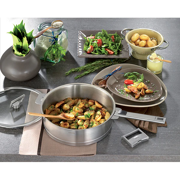 Sauteuse tout inox Strate sans manche 24 cm Cristel - Image 4