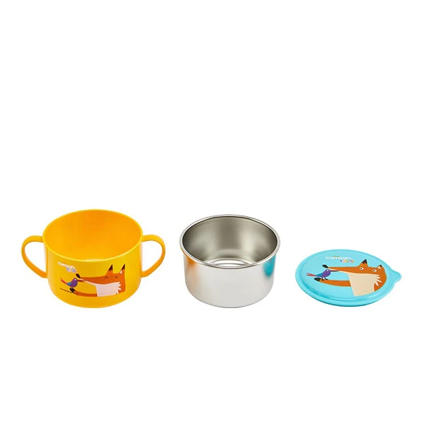Bol en inox renard 650 ml jaune Cuitisan - Image 3