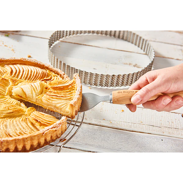 Cercle à tarte perforé cannelé acier inoxydable 28 cm De Buyer - Image 3