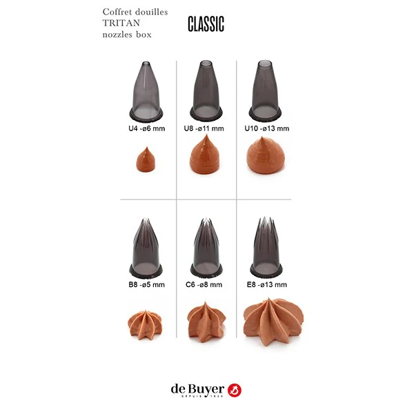 Coffret 6 douilles en Tritan Classique De Buyer - Image 2