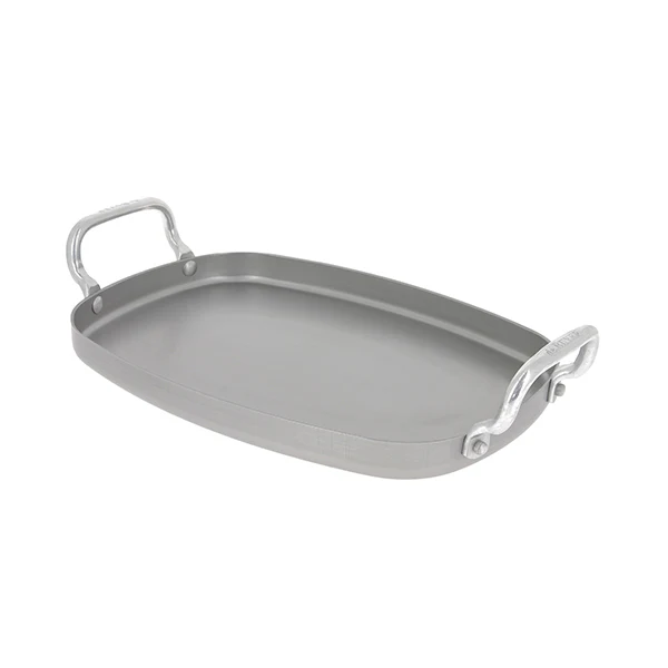Plancha rectangulaire lisse acier Minéral B 38 x 26 cm De Buyer