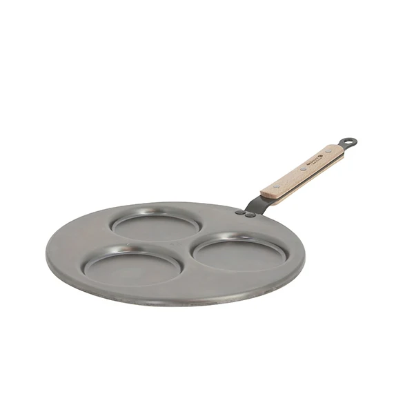 PoĂȘle 3 blinis acier MinĂ©ral B Bois 27 cm De Buyer