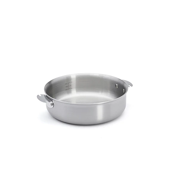 Sauteuse droite tout inox Alchimy Loqy sans manche 24 cm De Buyer