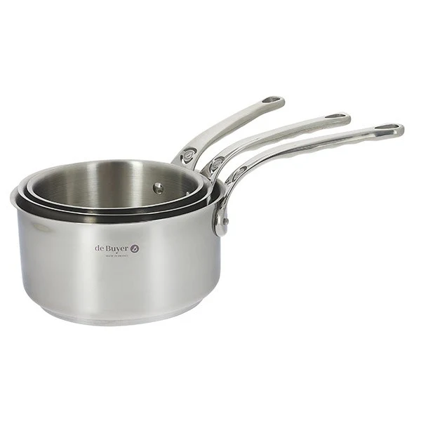 Set 3 casseroles inox Milady 16, 18 et 20 cm De Buyer
