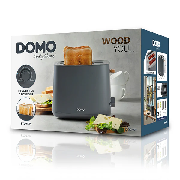 Grille-pain gris mat 1000 W Domo - Image 5