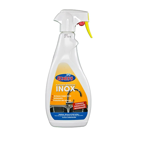 Nettoyant Inox et chromes éviers et hottes pistolet 500 ml Ecness