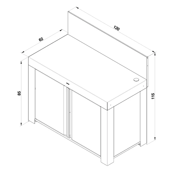 Desserte de jardin Félix double porte gris cargo  ENO - Image 4