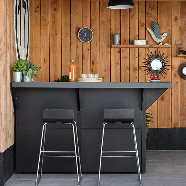 Modulo comptoir bar 80 cm gris cargo ENO - Image 2