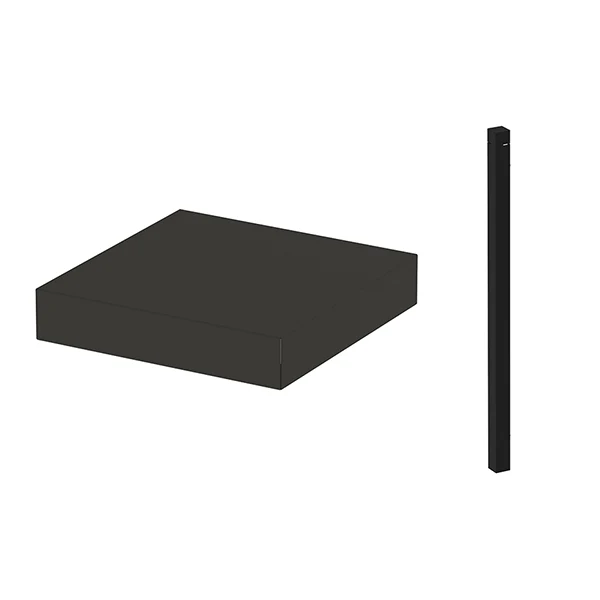 Modulo comptoir d'angle avec plateau et corniĂšre gris cargo ENO