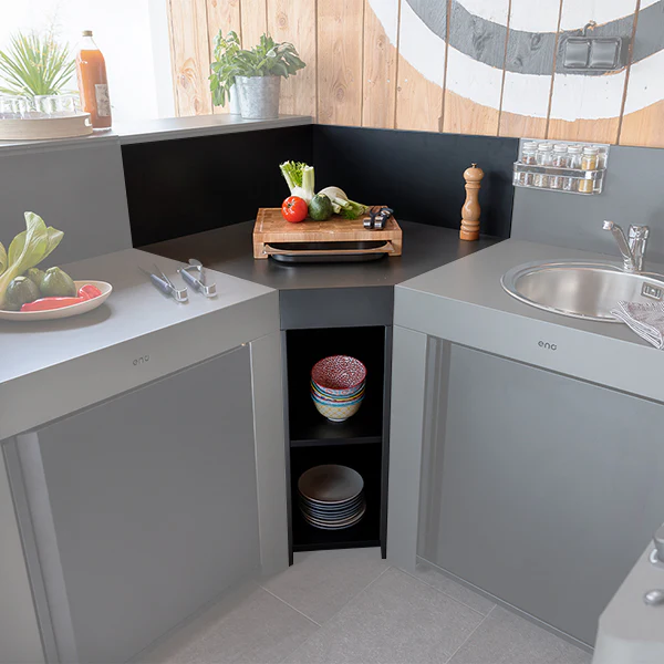 Modulo d'angle 80 cm gris cargo ENO - Image 3