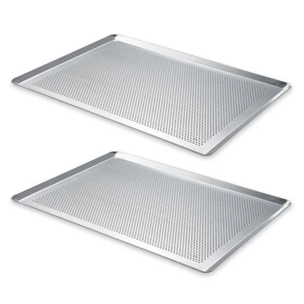 Lot 2 plaques à pùtisserie micro-perforée en aluminium 40 cm - Image 5