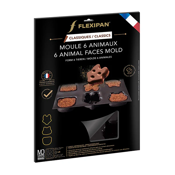Moule 6 Animaux en silicone Flexipan - Image 5