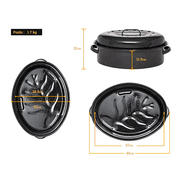 Roaster 4 8 personnes 46 cm Graniteware - Image 4