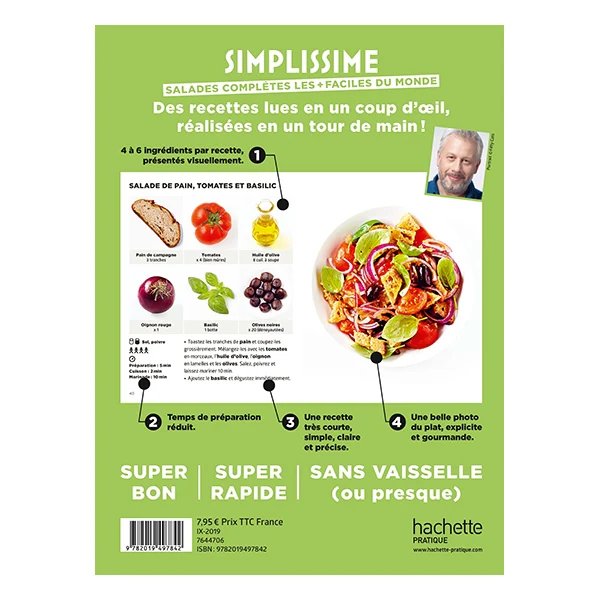 Livre Simplissime Salades complètes les plus faciles du monde Hachette pratique - Image 2