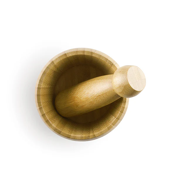 Mortier et pilon en bamboo 10 cm Ibili - Image 3