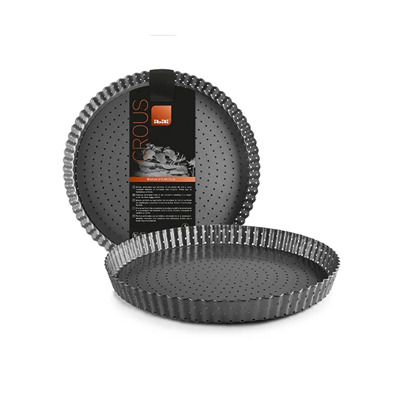 Moule à tarte cannelé perforé antiadhérent avec fond amovible 28 cm Ibili - Image 2