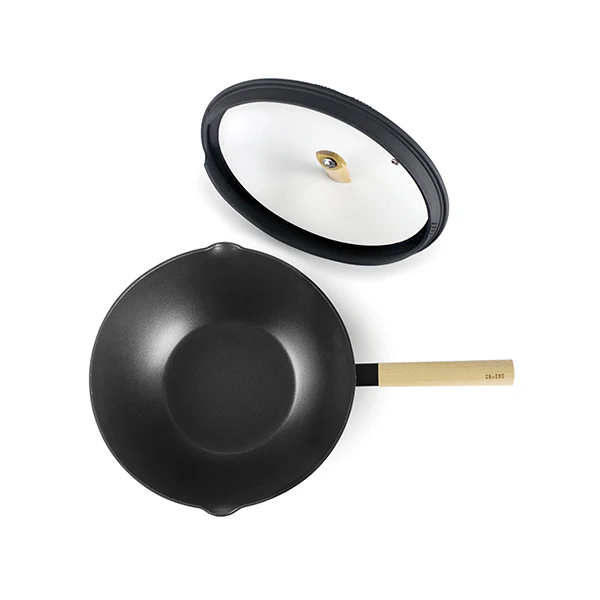Wok aluminium antiadhésif avec couvercle 30 cm Ibili - Image 2