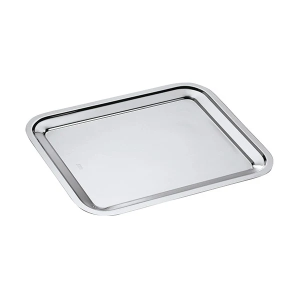 Plat rectangle en inox Dribbling 40 cm Inoxriv