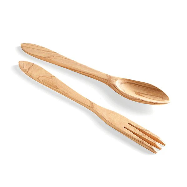Couverts à salade en bois d'olivier Jean Dubost - Image 2