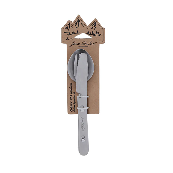 Set de 3 couverts emboitables Outdoor 4 fonctions acier inox Jean Dubost - Image 2