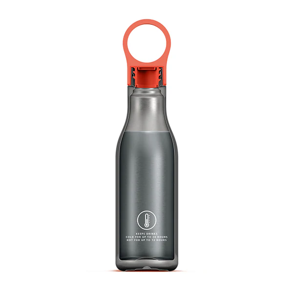 Bouteille isotherme isolée sous vide Loop 500 ml Corail mat Joseph Joseph - Image 4