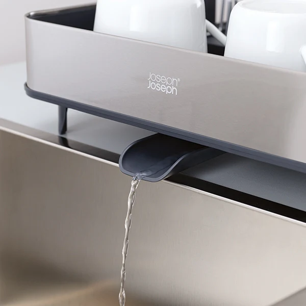 Ăgouttoir Ă vaisselle extensible avec bec verseur Gris Joseph Joseph - Image 4
