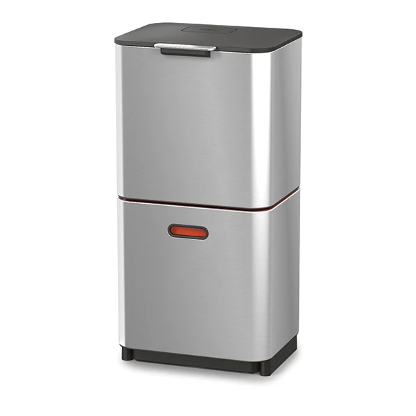 Poubelle Totem acier inoxydable 60 L - 2 compartiments 30 L Joseph Joseph - Image 2