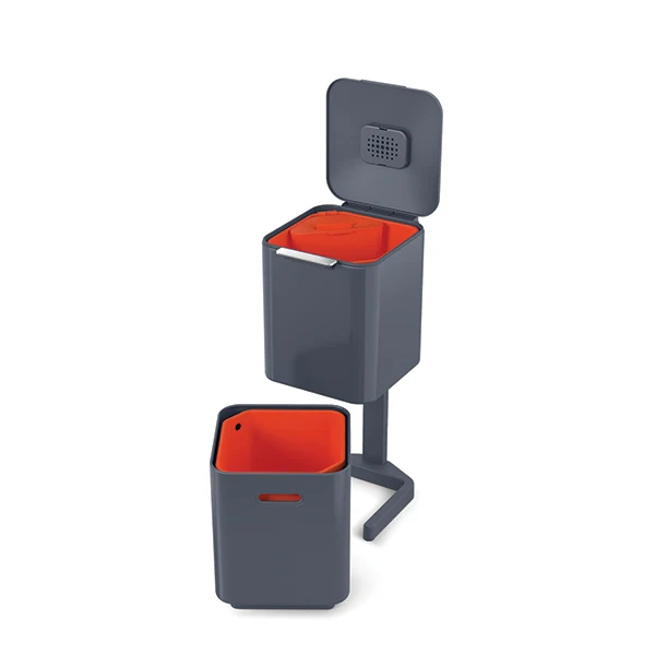 Poubelle Totem Graphite 40 L - 2 compartiments 20 L Joseph Joseph - Image 4