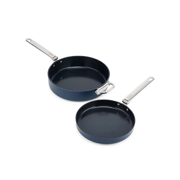 Set de 2 Poêles en aluminium revêtu Space 24 et 28 cm et séparateur protecteur Joseph Joseph