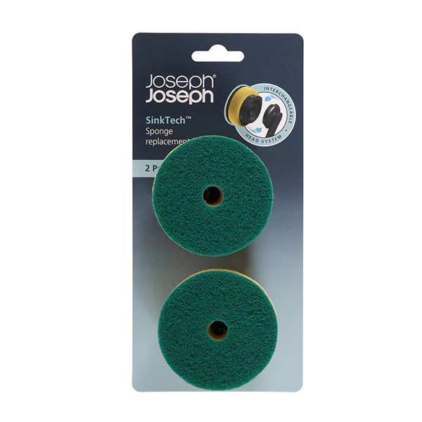 Set de 2 tĂȘtes d'Ă©ponge Ă vaisselle de rechange SinkTech Joseph Joseph - Image 6
