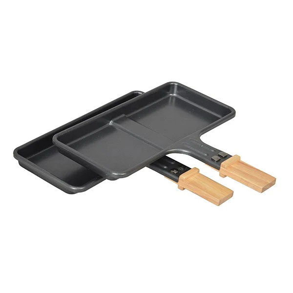 Appareil à raclette Bamboo 8 poêlons et 2 double poêlons 1500 W KCWOOD.8.MAXI Kitchen Chef Professional - Image 3