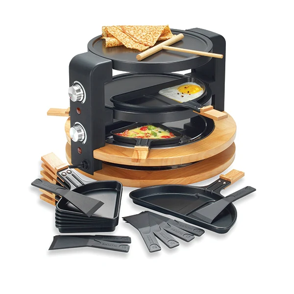 Raclette ronde multifonction 10 poĂȘlons 1500 W Kitchen Chef Professional - Image 4