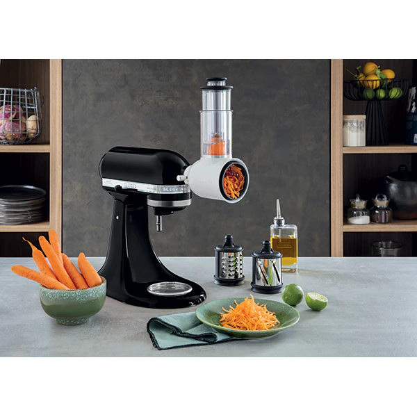 Robot artisan noir 5KSM125PS avec accessoire tranchoir et rĂąpes 3 cylindres 5KSMVSA Kitchenaid - Image 2