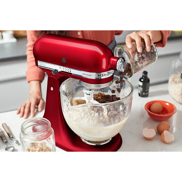 Robot pâtissier Artisan à tête inclinable 4,8 L 300 W rouge pomme d'amour 5KSM175PSECA Kitchenaid - Image 4