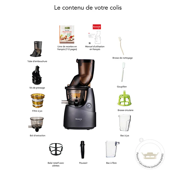 Extracteur de jus B9700BX anthracite Kuvings - Image 3