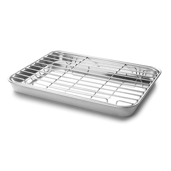 Plat Ă four en inox avec grille 40,5 cm Lacor