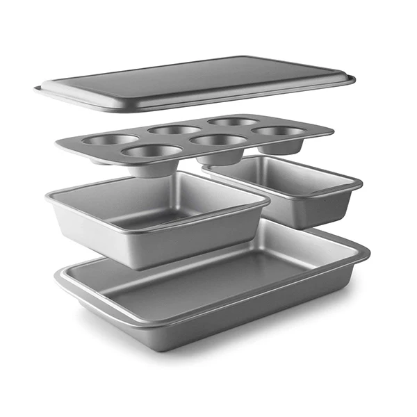 Set de 5 moules en acier revĂȘtu Delize Lacor