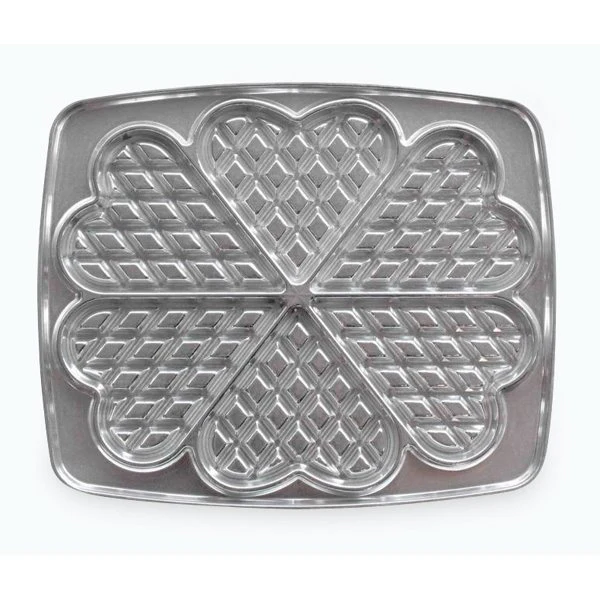 Jeu de plaques traditionnelles 6 gaufres cĆur 030521 Super 2 Lagrange