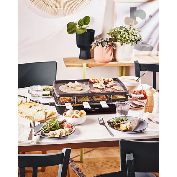 Appareil à raclette Elément gris noir 1200 W Lagrange - Image 2